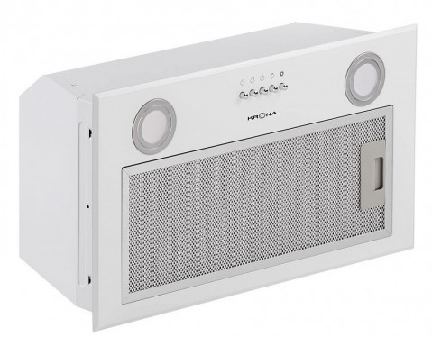 Krona Ameli 600 white PB цвет белый, вытяжка встраиваемая