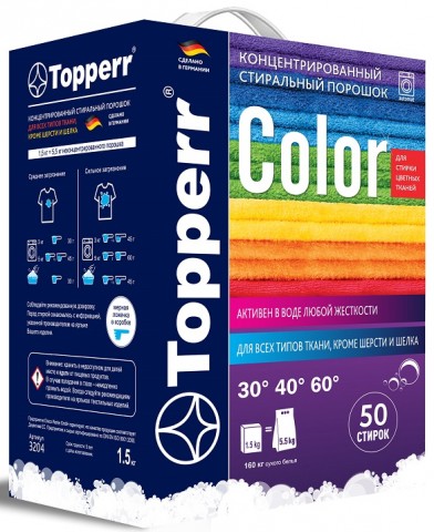 Topperr 3204 стиральный порошок концентрат Color 1.5 кг