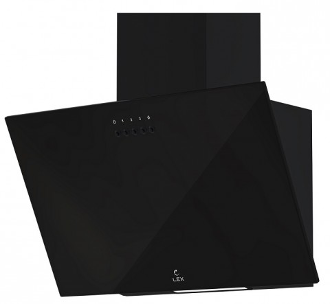 Lex Moza 600 Black цвет черный, вытяжка наклонная