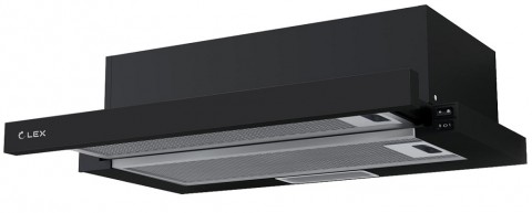 Lex Hide 600 Black вытяжка, встраиваемая в шкаф