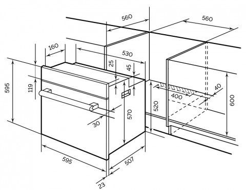 Lex EDS 100 BBL электрический духовой шкаф