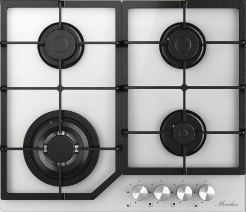 Monsher MGG 63 Blanc газовая варочная поверхность Monsher MGG 63 Blanc газовая варочная поверхность